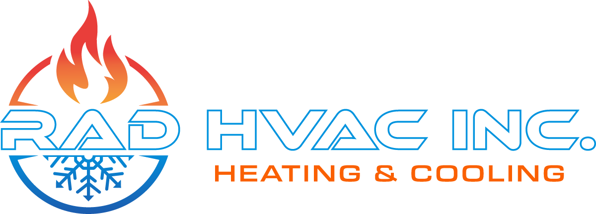 RAD HVAC INC. horizontal heating and cooling logo.